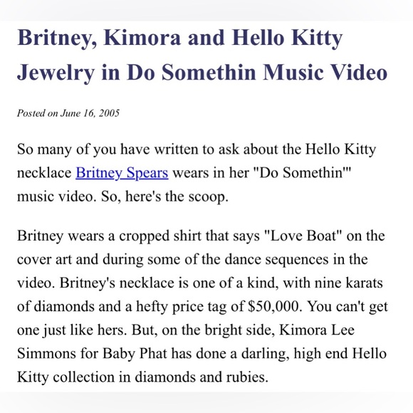 Hello Kitty 18k Diamond & Sapphire Necklace, by Kimora Lee Simmons. - Picture 15 of 17